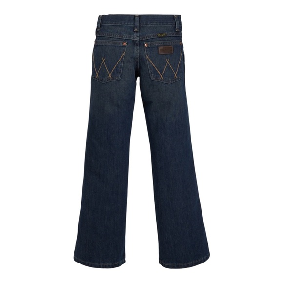 Wrangler Retro Slim Boot Dark Wash Western Cowboy Jeans Boy’s Size 12 Reg - Picture 1 of 12